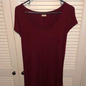 Maroon Hollister T-Shirt Dress Size S
